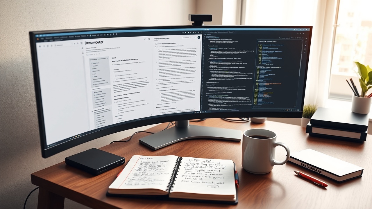 Рабочее место разработчика с документацией GlyphKit
